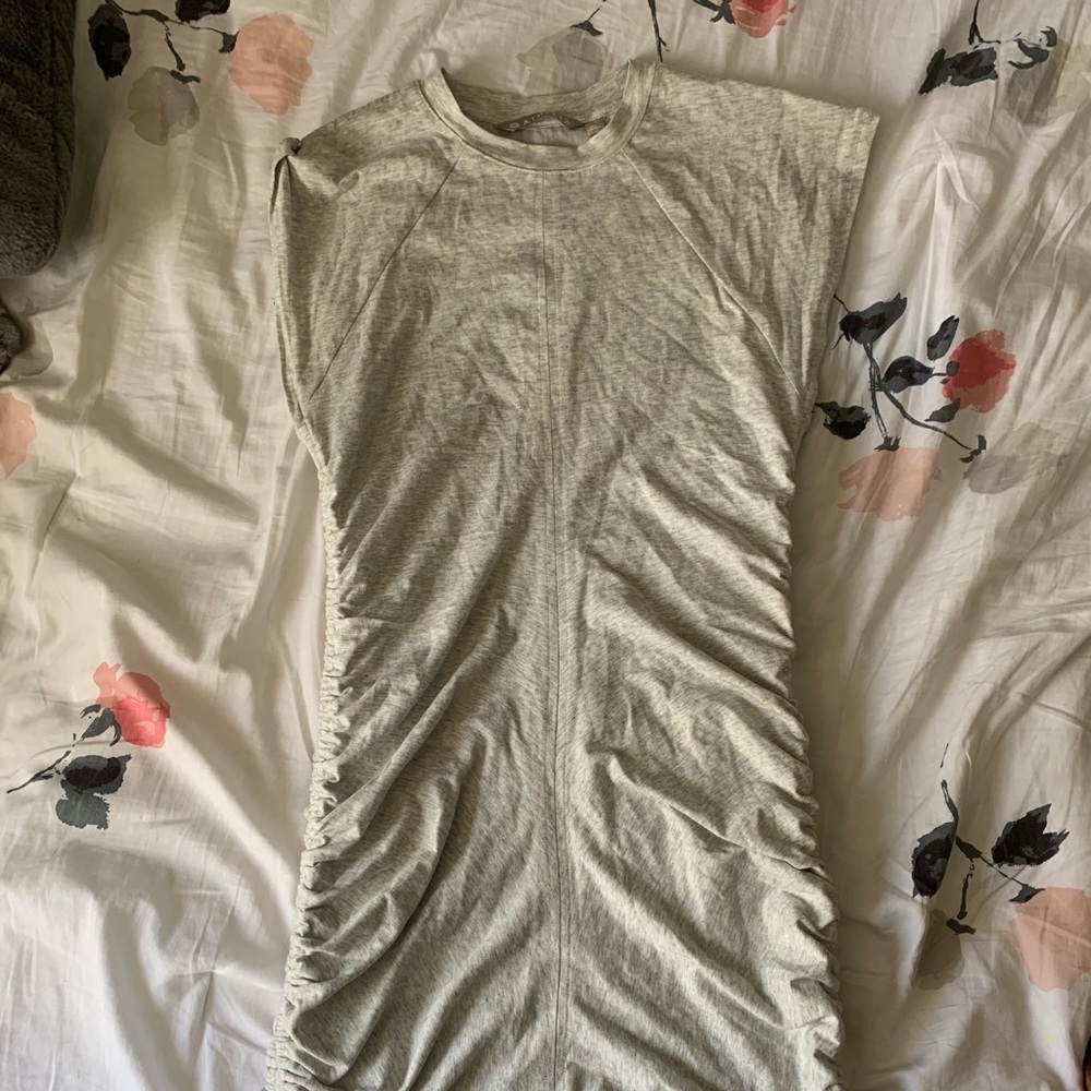 Athleta light gray midi dress